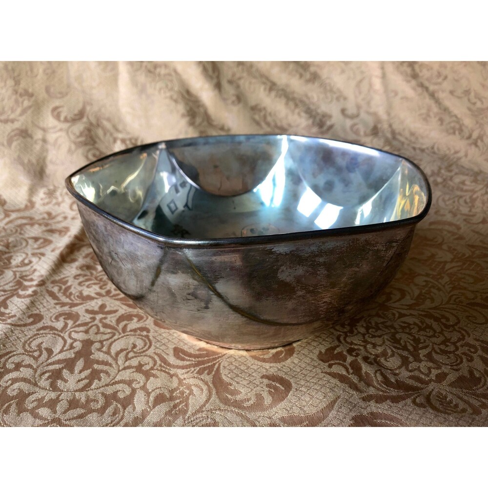 Vintage 8in Silver Plate Serving Bowl, International Silver Company Original Box